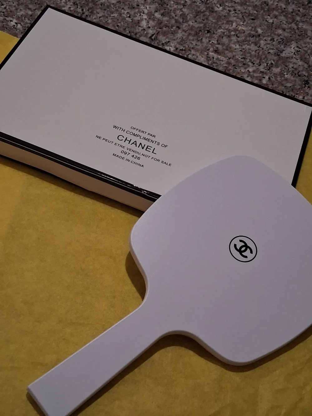 CHANEL VIP/GWP  White Handheld Mirror - Premium Cosmetics Accessory.NEW